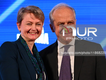 Yvette Cooper, UK Minister of the Interior, and Matteo Piantedosi, Minister of the Interior, participate in the Atreju event, the Brothers o...