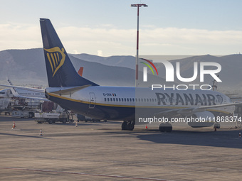 Ryanair Boeing 737-800 aircraft spotted parked at Athens International Airport ATH serving the Greek capital. The Boeing 737 passenger airpl...