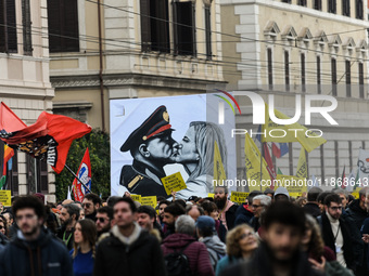 People participate in the national demonstration against the security bill, which involves over 200 groups including students, unions, assoc...