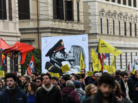 People participate in the national demonstration against the security bill, which involves over 200 groups including students, unions, assoc...