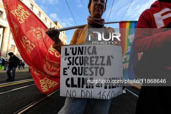 People participate in the national demonstration against the security bill, which involves over 200 groups including students, unions, assoc...