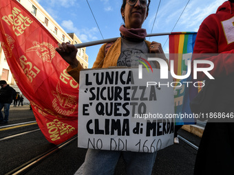 People participate in the national demonstration against the security bill, which involves over 200 groups including students, unions, assoc...