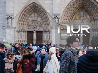 The forecourt of Notre-Dame reopens to tourists and Parisians after five years of closure. (