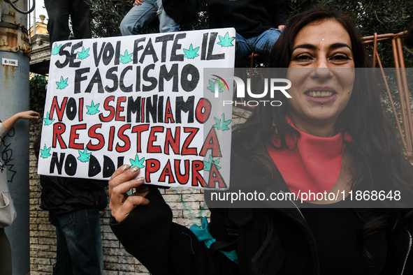 People participate in the national demonstration against the security bill, which involves over 200 groups including students, unions, assoc...