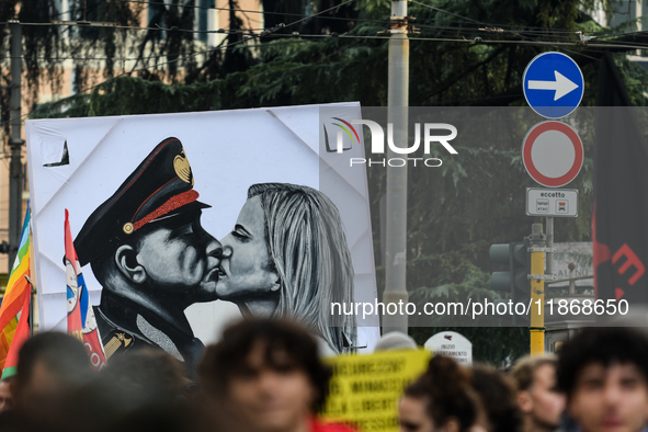 People participate in the national demonstration against the security bill, which involves over 200 groups including students, unions, assoc...