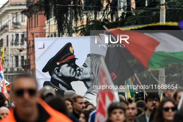 People participate in the national demonstration against the security bill, which involves over 200 groups including students, unions, assoc...