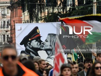 People participate in the national demonstration against the security bill, which involves over 200 groups including students, unions, assoc...