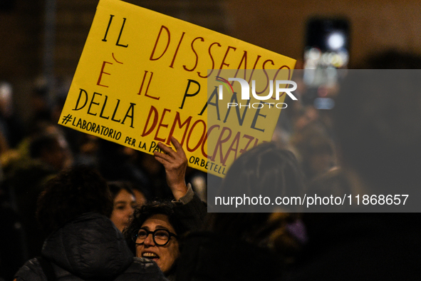 People participate in the national demonstration against the security bill, which involves over 200 groups including students, unions, assoc...