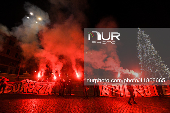 People participate in the national demonstration against the security bill, which involves over 200 groups including students, unions, assoc...