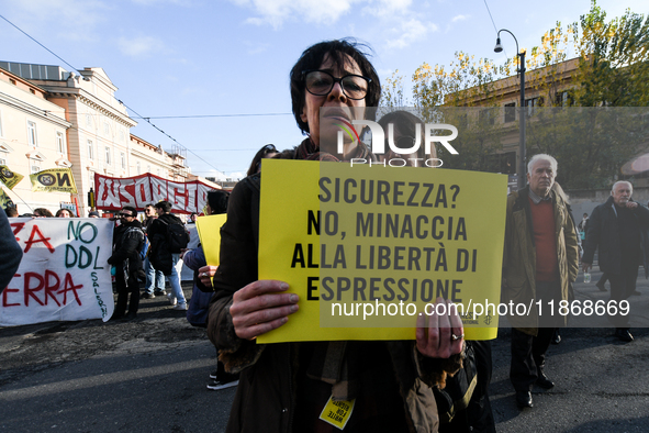 People participate in the national demonstration against the security bill, which involves over 200 groups including students, unions, assoc...