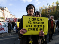 People participate in the national demonstration against the security bill, which involves over 200 groups including students, unions, assoc...