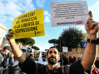 People participate in the national demonstration against the security bill, which involves over 200 groups including students, unions, assoc...