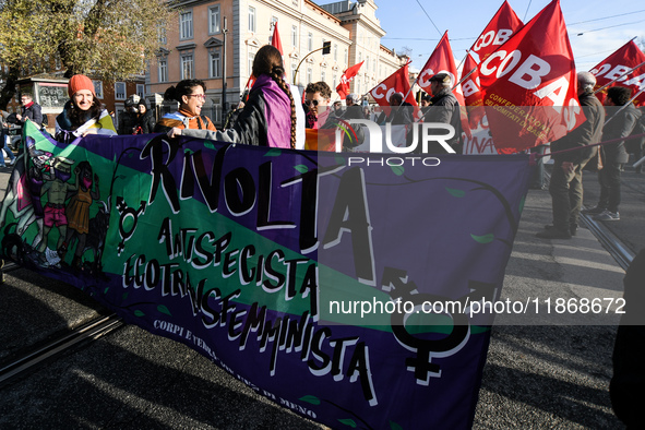 People participate in the national demonstration against the security bill, which involves over 200 groups including students, unions, assoc...