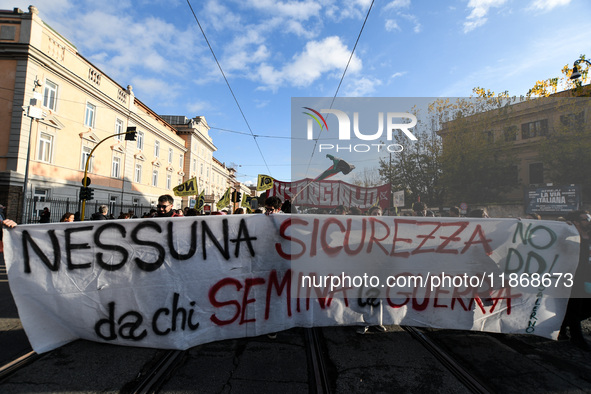 People participate in the national demonstration against the security bill, which involves over 200 groups including students, unions, assoc...