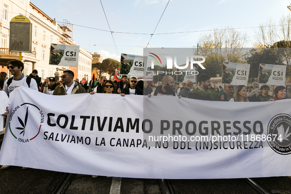 People participate in the national demonstration against the security bill, which involves over 200 groups including students, unions, assoc...