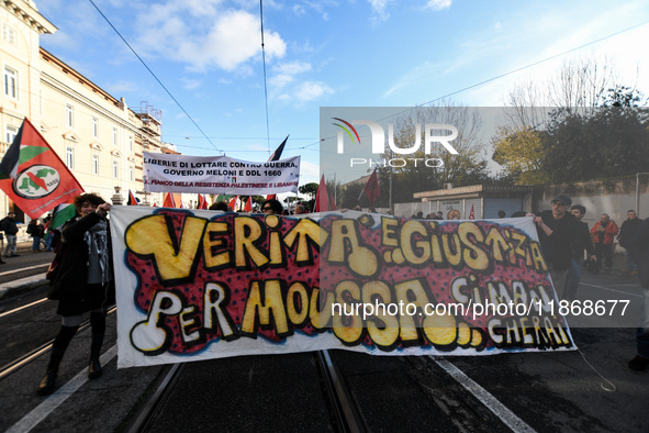 People participate in the national demonstration against the security bill, which involves over 200 groups including students, unions, assoc...