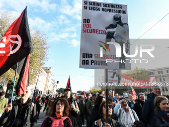 People participate in the national demonstration against the security bill, which involves over 200 groups including students, unions, assoc...