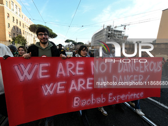 People participate in the national demonstration against the security bill, which involves over 200 groups including students, unions, assoc...