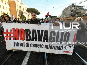 People participate in the national demonstration against the security bill, which involves over 200 groups including students, unions, assoc...