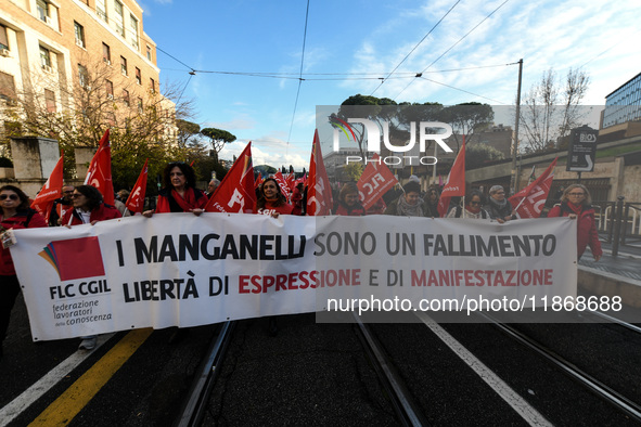 People participate in the national demonstration against the security bill, which involves over 200 groups including students, unions, assoc...