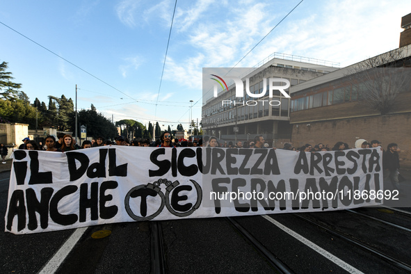 People participate in the national demonstration against the security bill, which involves over 200 groups including students, unions, assoc...