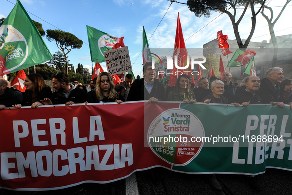 People participate in the national demonstration against the security bill, which involves over 200 groups including students, unions, assoc...