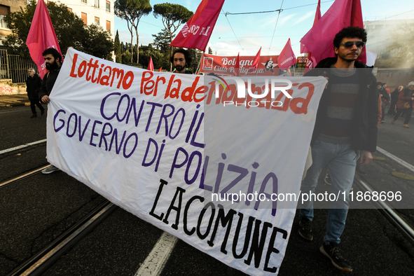 People participate in the national demonstration against the security bill, which involves over 200 groups including students, unions, assoc...