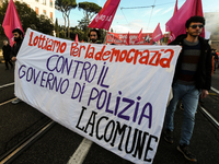 People participate in the national demonstration against the security bill, which involves over 200 groups including students, unions, assoc...