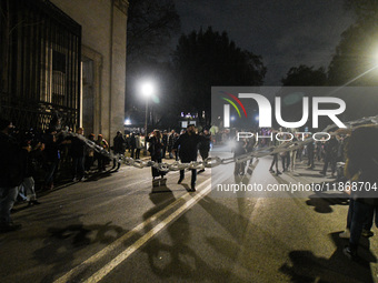 People participate in the national demonstration against the security bill, which involves over 200 groups including students, unions, assoc...