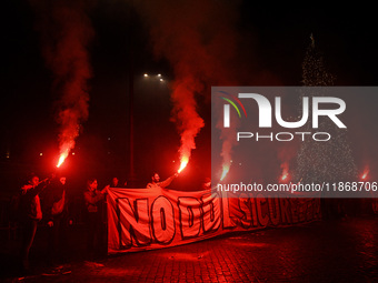 People participate in the national demonstration against the security bill, which involves over 200 groups including students, unions, assoc...