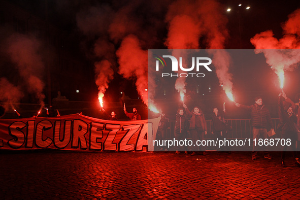 People participate in the national demonstration against the security bill, which involves over 200 groups including students, unions, assoc...