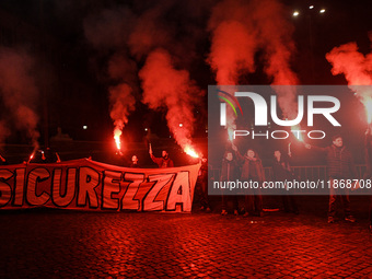 People participate in the national demonstration against the security bill, which involves over 200 groups including students, unions, assoc...