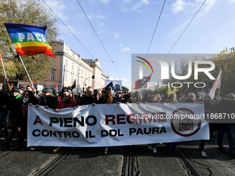 People participate in the national demonstration against the security bill, which involves over 200 groups including students, unions, assoc...