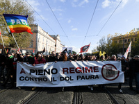 People participate in the national demonstration against the security bill, which involves over 200 groups including students, unions, assoc...