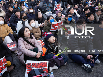 Approximately 2 million citizens gather in Yeouido, Seoul, South Korea, on December 14, 2024, calling for the impeachment of President Yoon...