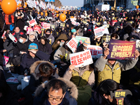 Approximately 2 million citizens gather in Yeouido, Seoul, South Korea, on December 14, 2024, calling for the impeachment of President Yoon...