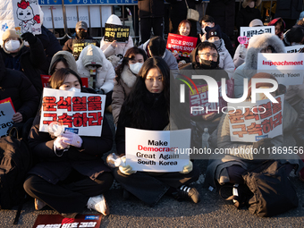 Approximately 2 million citizens gather in Yeouido, Seoul, South Korea, on December 14, 2024, calling for the impeachment of President Yoon...