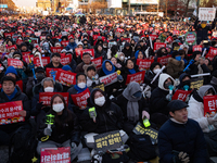 Approximately 2 million citizens gather in Yeouido, Seoul, South Korea, on December 14, 2024, calling for the impeachment of President Yoon...