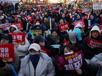 Approximately 2 million citizens gather in Yeouido, Seoul, South Korea, on December 14, 2024, calling for the impeachment of President Yoon...