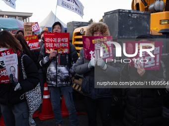 Approximately 2 million citizens gather in Yeouido, Seoul, South Korea, on December 14, 2024, calling for the impeachment of President Yoon...