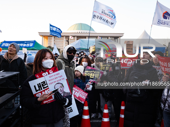 Approximately 2 million citizens gather in Yeouido, Seoul, South Korea, on December 14, 2024, calling for the impeachment of President Yoon...