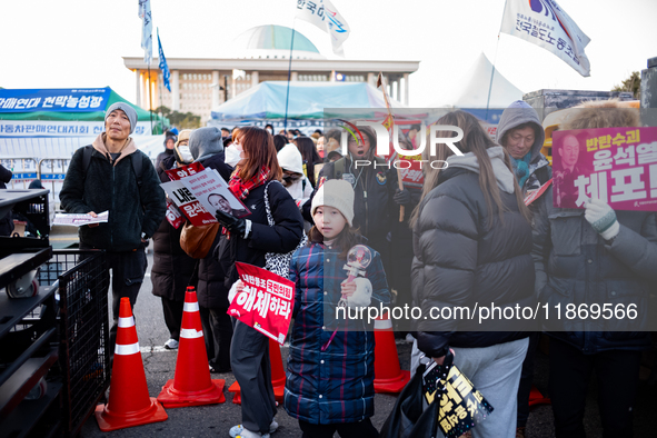 Approximately 2 million citizens gather in Yeouido, Seoul, South Korea, on December 14, 2024, calling for the impeachment of President Yoon...