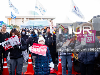 Approximately 2 million citizens gather in Yeouido, Seoul, South Korea, on December 14, 2024, calling for the impeachment of President Yoon...