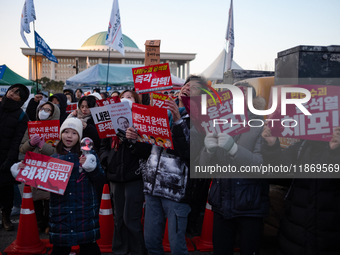 Approximately 2 million citizens gather in Yeouido, Seoul, South Korea, on December 14, 2024, calling for the impeachment of President Yoon...