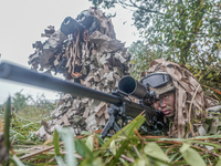 Armed police conduct an anti-terrorism drill in Guiyang, Guizhou province, China, on December 6, 2024. (