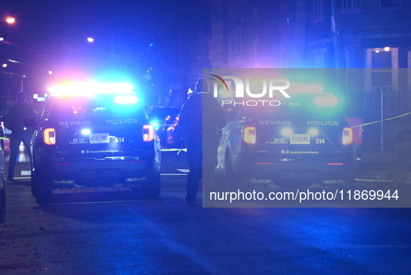 A police-involved shooting occurs on the 800 block of South 18th Street in Newark, New Jersey, United States, on December 15, 2024. On Sunda...