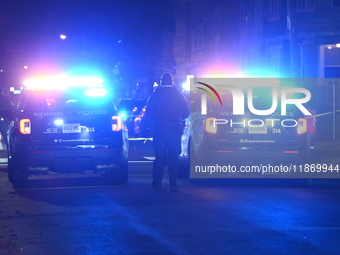 A police-involved shooting occurs on the 800 block of South 18th Street in Newark, New Jersey, United States, on December 15, 2024. On Sunda...