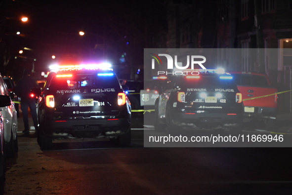 A police-involved shooting occurs on the 800 block of South 18th Street in Newark, New Jersey, United States, on December 15, 2024. On Sunda...