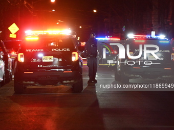 A police-involved shooting occurs on the 800 block of South 18th Street in Newark, New Jersey, United States, on December 15, 2024. On Sunda...