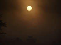 A view of Taudaha Wetland Lake in a misty morning in Kirtipur, Kathmandu, Nepal, on December 15, 2024. Taudaha is one of the largest resting...